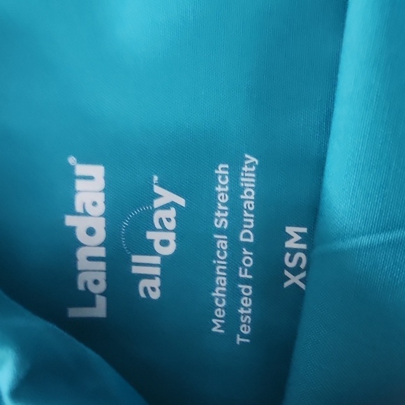 LANDAU Teal Scrub Pants Size XS/S  with Scrub Cap NWT - Picture 6 of 8